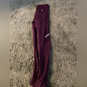 Burgundy Gymshark leggings